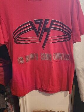 Van Halen  Tour 1991 Vintage T Shirt Mens Rock Band Concert Red Size XL.